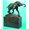 Image 1 : BRONZE RUNNING ELEPHANT - Barye, verdigris patination, inscribed Barye in base, no foundry marks,...