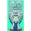 Image 1 : FIGURAL OWL JAR - Painted and embossed porcelain.  H-9", VG-EX.  Est. 100-200...