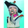 Image 1 : GAUTIER VOLTAIRE BUST - Painted porcelain, possibly Bloch-Paris; handwritten label on reverse "gi...