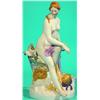 Image 1 : DIANA PORCELAIN FIGURE - KPM, painted porcelain; (1) bird wing repaired, right hand repaired.  H-...