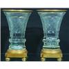 PAIR OF CUT VASES WITH ORMOLU TRIM - 1900-1910.  H-9 3/4", VG-EX.  Est. 200-400...