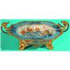 Image 1 : CHINESE IMARI STYLE PLATTER - French ormolu mounts, center painted in floral scene.  L-20 1/2", V...