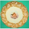 Image 1 : MEISSEN CHERUB PLATE - Heavy gilt embossed border; edge wear on gilding.  Dia.-11", G-VG.  Est. 1...