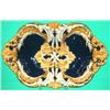 Image 1 : MEISSEN BOWL - Cobalt porcelain with heavily embossed gilt foliate trim.  L-12", EX.  Est. 150-25...
