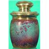 Image 1 : BACCARAT CASED AND CUT BACK CRACKER JAR - Sterling top, 1900-1920.  H-7 1/2", G-VG.  Est. 200-400...