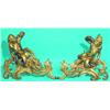 PAIR BRONZE FIGURAL CHENETS - Merman figures.  16" x 18", VG-EX.  Est. 500-700...