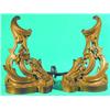 PAIR OF BRONZE CHENETS - Cast bronze.  H-21", G-VG.  Est. 150-250...