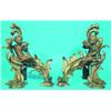 Image 1 : PAIR BRONZE CHERUB CHENETS - H-12", VG.  Est. 200-400...