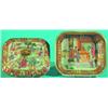 ROSE MANDARIN COVERED DISH - Painted porcelain, rectangular, mid 19th century; some gold edge wea...