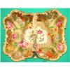 Image 1 : PORCELAIN BASKET-Painted floral design with gilt decoration, twist handle. L-10", VG. Est. 125-22...