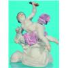 Image 1 : CHERUB & EAGLE FIGURINE -Painted porcelain. H-4 1/2", G.  Est. 50-100...