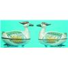 Image 1 : PAIR OF CHINESE CLOISONNE DUCKS - Enameled boxes, blue interior, mid 19th Century. H-7", G-VG. Es...
