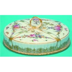 DRESDEN DRESSER BOX-Floral and Gilt decorated. Dia.-5 1/2", VG-EX.  Est. 50-100...