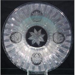 HAWKES CUT & ENGRAVED CENTER BOWL-1910-1930. Dia.-12", VG-EX. Est. 150-250...