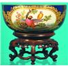Image 1 : MINTON CENTER BOWL-Cotton house Landhurst 1904-1909, painted porcelain with bird panels on wood b...