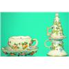 Image 1 : LOT 2 MEISSEN PORCELAIN PIECES - Both painted porcelain with applied flowers and decoration, (1)...