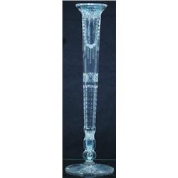 TALL CUT GLASS VASE - 1910-1920. H-18", VG-EX.  Est. 100-200...