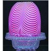 Image 1 : FAIRY LAMP, NAILSEA SHADE - Clarke base; minor interior rim flakes. H-5", G-VG.  Est. 75-125...