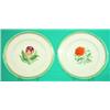 Image 1 : SET OF 12 LUNCHEON PLATES-(2) shown, transfer & painted, some gilt loss on edges.  Dia.-9", G-VG....