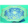 Image 1 : CHINESE LOW BOWL - Painted porcelain, octagonal shaped bowl with raised lip, mid 19th Century; mi...