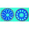 Image 1 : TWO COBALT CASED AND CUT BOWLS - Ormolu rims, 1920's. Dia.-6", VG-EX.  Est. 50-100...