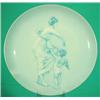 Image 1 : CHERUB & WOMAN CHARGER-Transfer, marked R.G., Copenhagen. Dia.-12", VG-EX.  Est. 50-100...