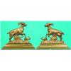 Image 1 : PAIR OF GOAT DOORSTOPS-Cast brass. L-9 1/2", VG-EX. Est. 50-100...
