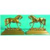 Image 1 : PAIR OF HORSE DOOR STOPS -English brass. L-12 1/2", VG-EX.  Est. 100-200...