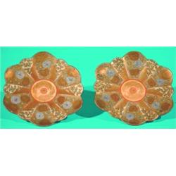 PAIR OF SATSUMA SAUCERS- Painted porcelain, late 19th Century.  Dia-5", VG-EX.  Est. 50-100...