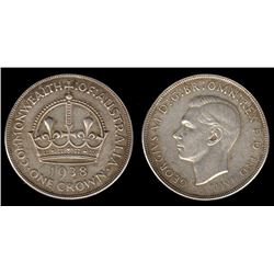 Australia, Five Shillings, George VI, 1938