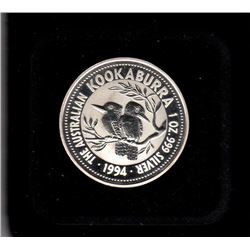 Australia, One Dollar, Elizabeth II, 1994, One Ounce Kookaburra