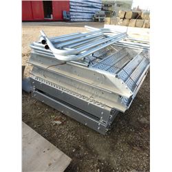 PALLET OF METAL STEPS & RAILINGS