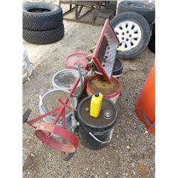 MISCELLANEOUS OILS, PROPANE HEATER, REAR HITCH
