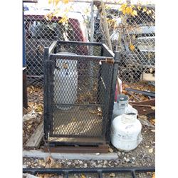 STEEL CAGE & PROPANE TANKS