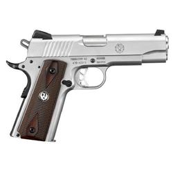 ^NEW^ RUGER SR1911 45 ACP SS 4.25" 7+1 FS Wood Grips Stainless Finish 736676067022