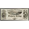 Image 1 : The Banks of the St.Lawrence Victoria Bridge 1857 Advertising Banknote.