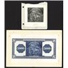 Image 1 : Bank of Greece, 1932 Issue Color Trial Back Proof With Matching Vignette.
