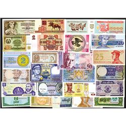 Group of 25 Different Worldwide Notes