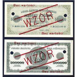 Polish State Loan Bank 1922-23 inflation Issue Specimen Banknote.