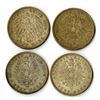 Image 2 : Wurttemberg 5 Mark Silver Coin Quartet ca.1874 to 1892.