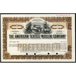 American Textile Woolen Co. Specimen Stock.