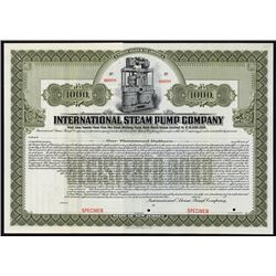 International Steam Pump Co. Specimen Bond.