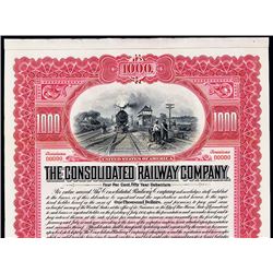 Consolidated Railway Co. Specimen Bond