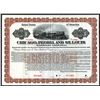 Image 1 : Chicago, Peoria and St.Louis Railroad Co. 1913 Specimen Bond.