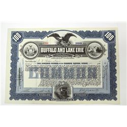 Buffalo & Lake Erie Traction Co. 1907  Stock Certificate.