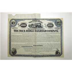 Blue Ridge Railroad Co. 1869.