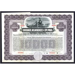 Chicago, Milwaukee & St.Paul Railway Co., 1909 Specimen Bond.