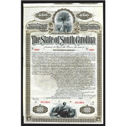 State of South Carolina Specimen Bond.