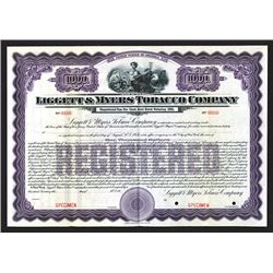 Liggett & Myers Tobacco Co., 1911 Specimen Bond.