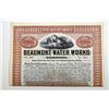 Image 2 : Beaumont Water Works Co. 1907 Specimen Bond..